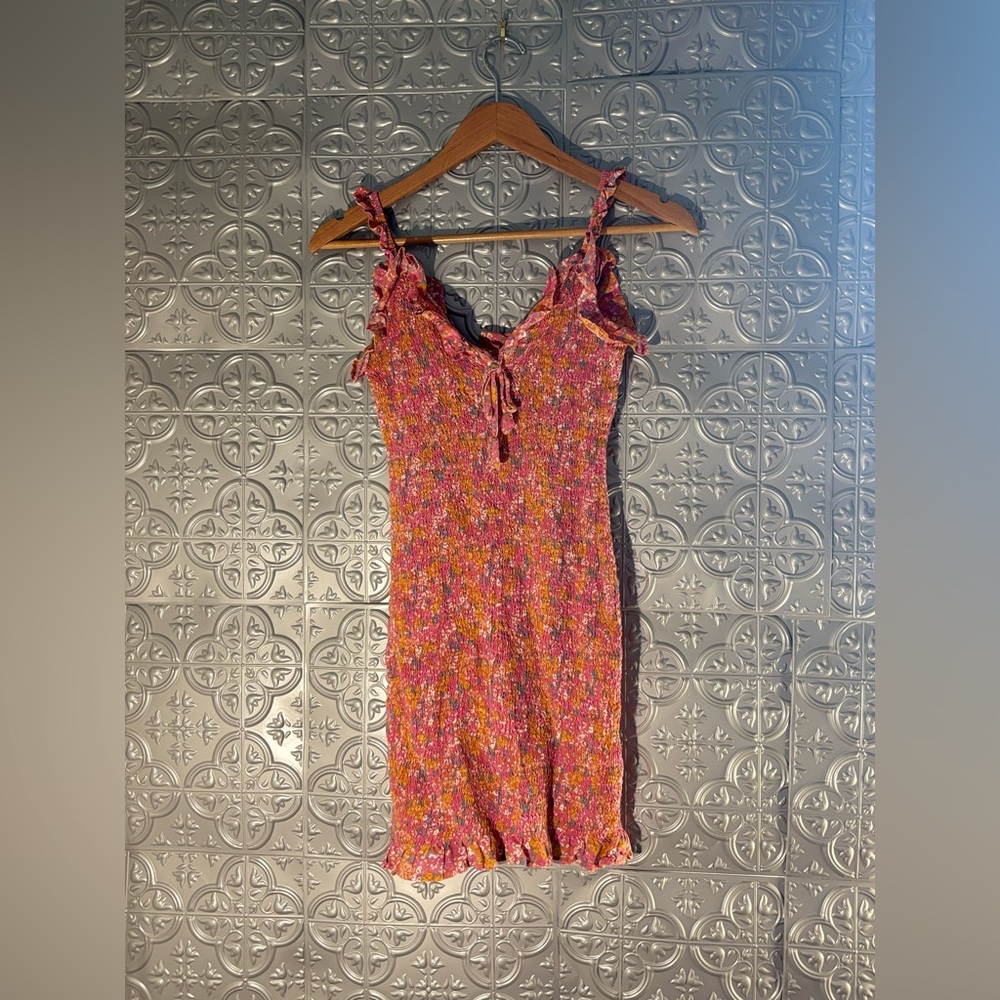 Japna fitted floral dress -size xs stretch spring summer vacation resort wear